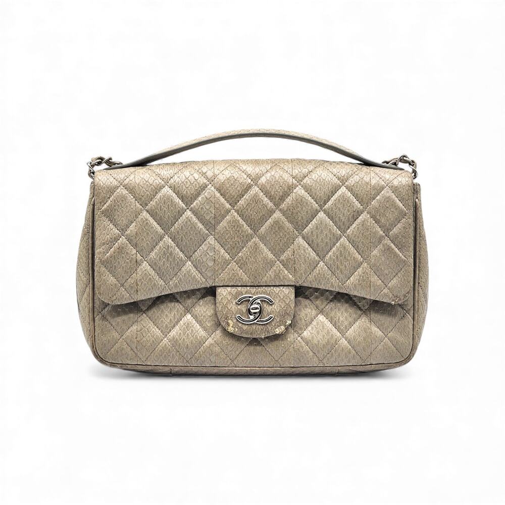 Chanel Python Easy Carry Medium Classic Flap Bag … - image 2